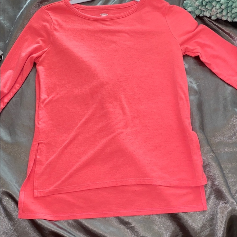 Coral mid/ long sleeve shirt